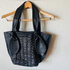 Frye Jade Studded Tote in Black